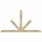 Ekena Millwork Saratoga Rough Sawn Timber Gable Bracket, Douglas Fir, 72"W x 39"H x 2"D x 4"F, 13/12 Pitch GBW072X39X0204SAR00RDF - alternate 1